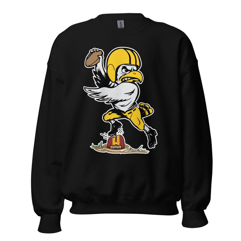 Vintage Iowa vs Minnesota Football Rivalry Crew Neck Sweatshirt-Black