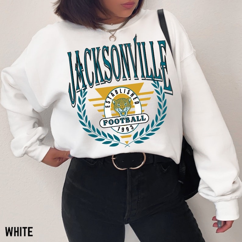 Vintage Jacksonville Football Sweatshirt, Jacksonville Florida Crewneck, Game Day Unisex Sweatshirt