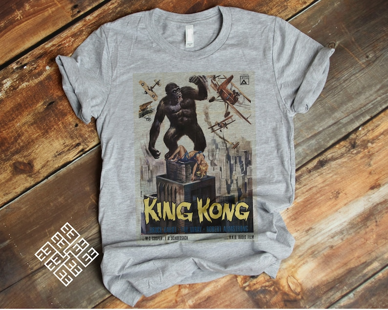 Vintage King Kong Tee Shirt, The King Kong Vintage Movie Poster Inspired Shirt, Giant Monster Gorilla T Shirt