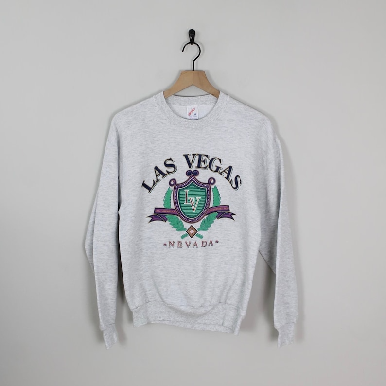 Vintage Las Vegas Nevada, Destination Crewneck Sweatshirt, Size Medium, Destination Crewneck, Travel Sweatshirt