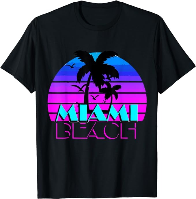 Vintage Miami Beach Novelty Tee shirts, I Love Miami, Miami T-Shirt