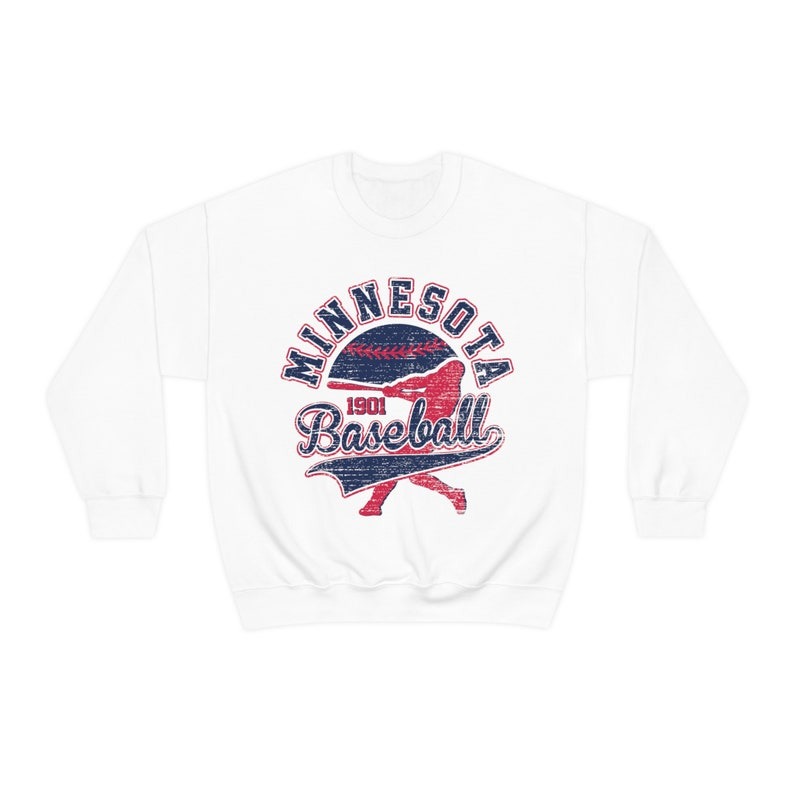 Vintage Minnesota Baseball Crewneck Retro Sweater Throwback Sweatshirt Unisex