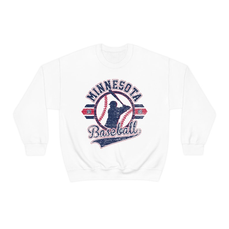 Vintage Minnesota Baseball Crewneck Retro Sweater Unisex