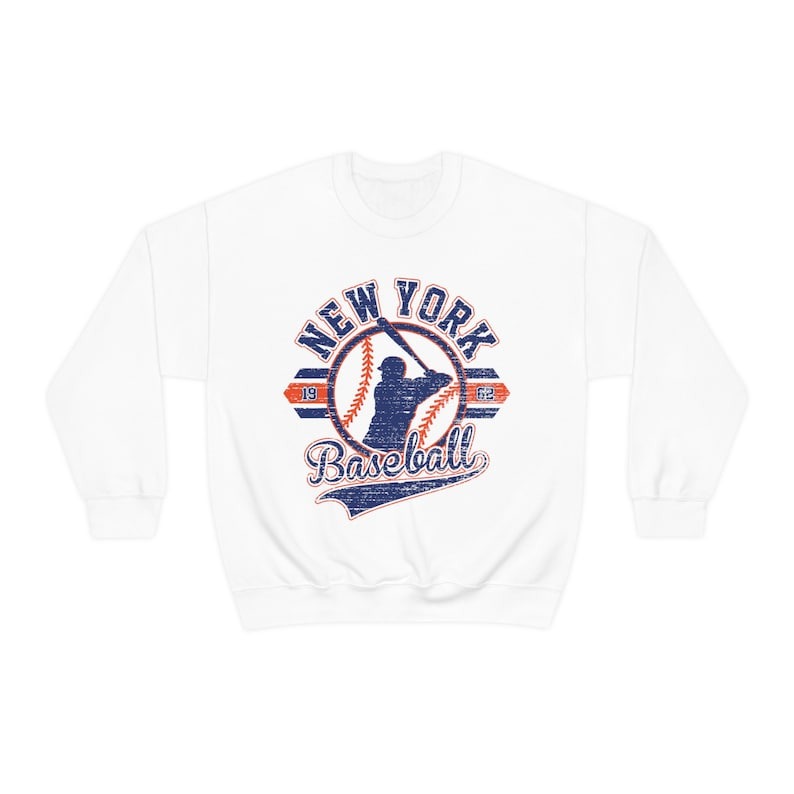 Vintage NY Baseball Sweater Retro New York Crewneck Unisex 1