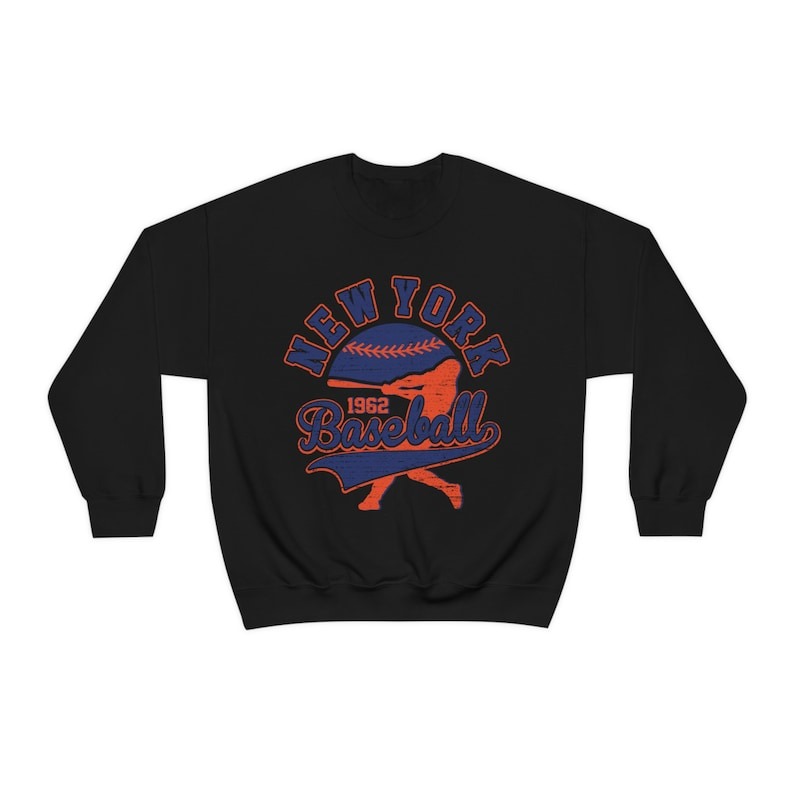 Vintage NY Baseball Sweater Retro New York Crewneck Unisex