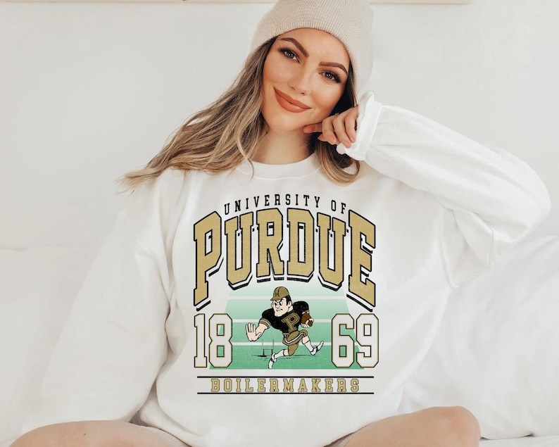 Vintage Ncaa Purdue Football EST 1869 SweatShirt