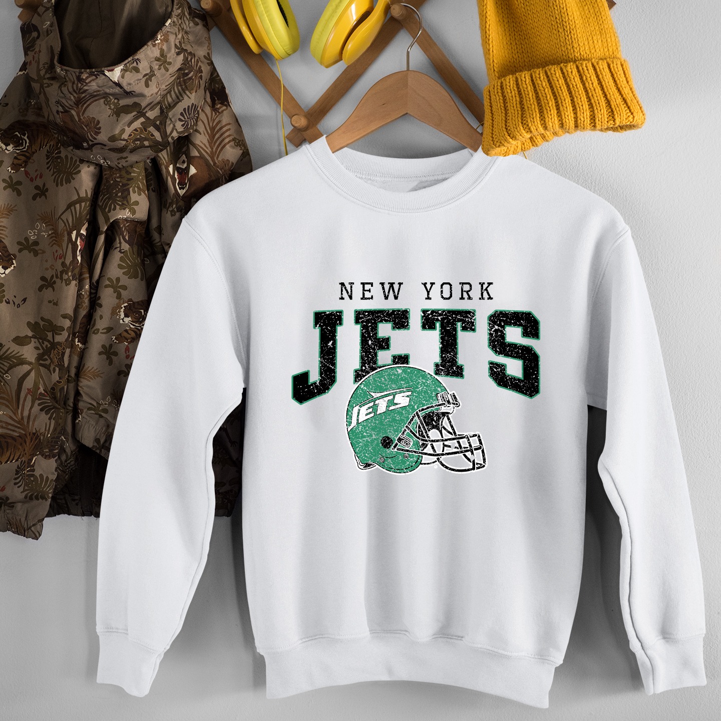 Vintage New York Jets Football Champion Unisex Sweatshirt