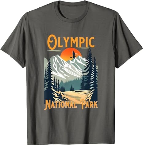 Vintage Olympic National Park Souvenir Hiking T-Shirt