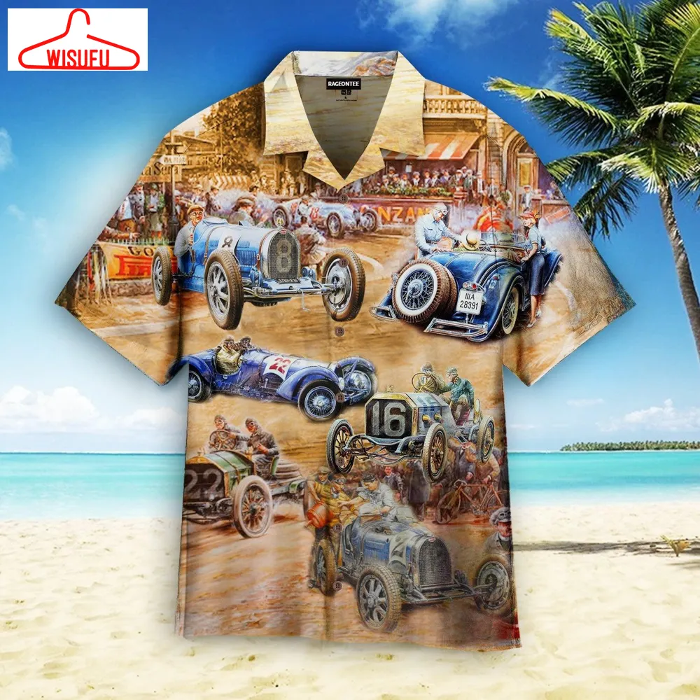 Vintage Race Car Hawaiian Shirt - For Men & Women - New Winter Fashion Shirt Gift For Family, New Fashion Gifts