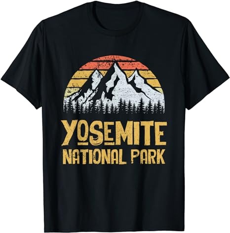 Vintage Retro Yosemite National Park T-Shirt