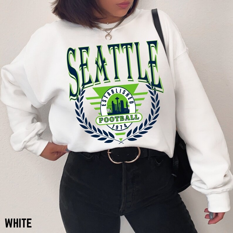 Vintage Seattle Football Sweatshirt, Seattle Football Crewneck Unisex Sweatshirt