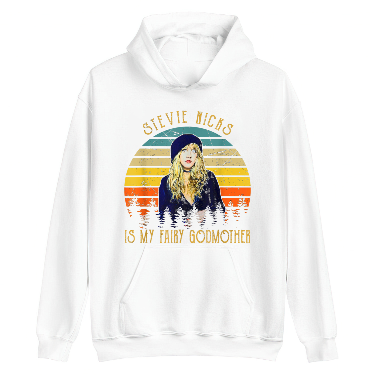 Vintage Stevie Shirt Nicks Funny Music Is My Fairy Godmother Hoodie-White