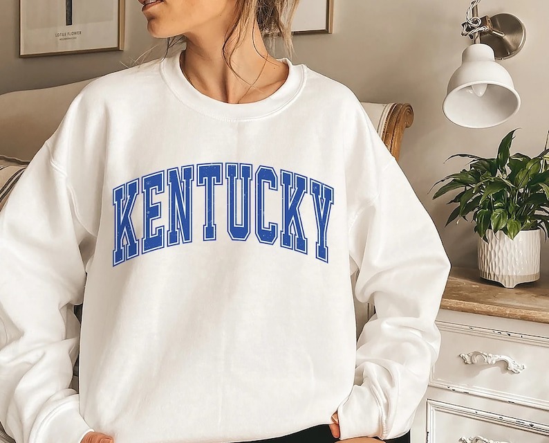 Vintage Style Kentucky Crewneck Sweatshirt, Kentucky Crewneck Unisex Sweatshirt