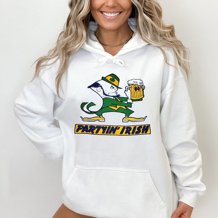 Vintage Style Notre Dame Fighting Irish Parody Unisex Hoodie