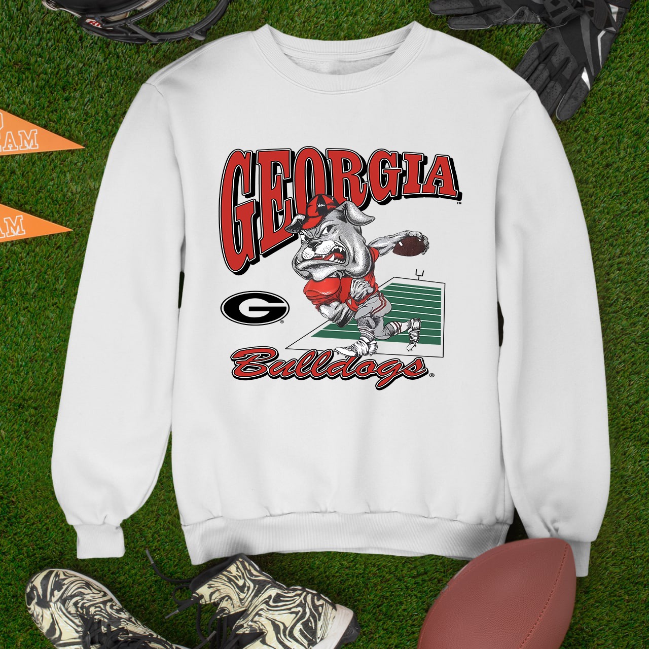 Vintage Style University of Georgia Bulldogs Unisex Sweatshirt