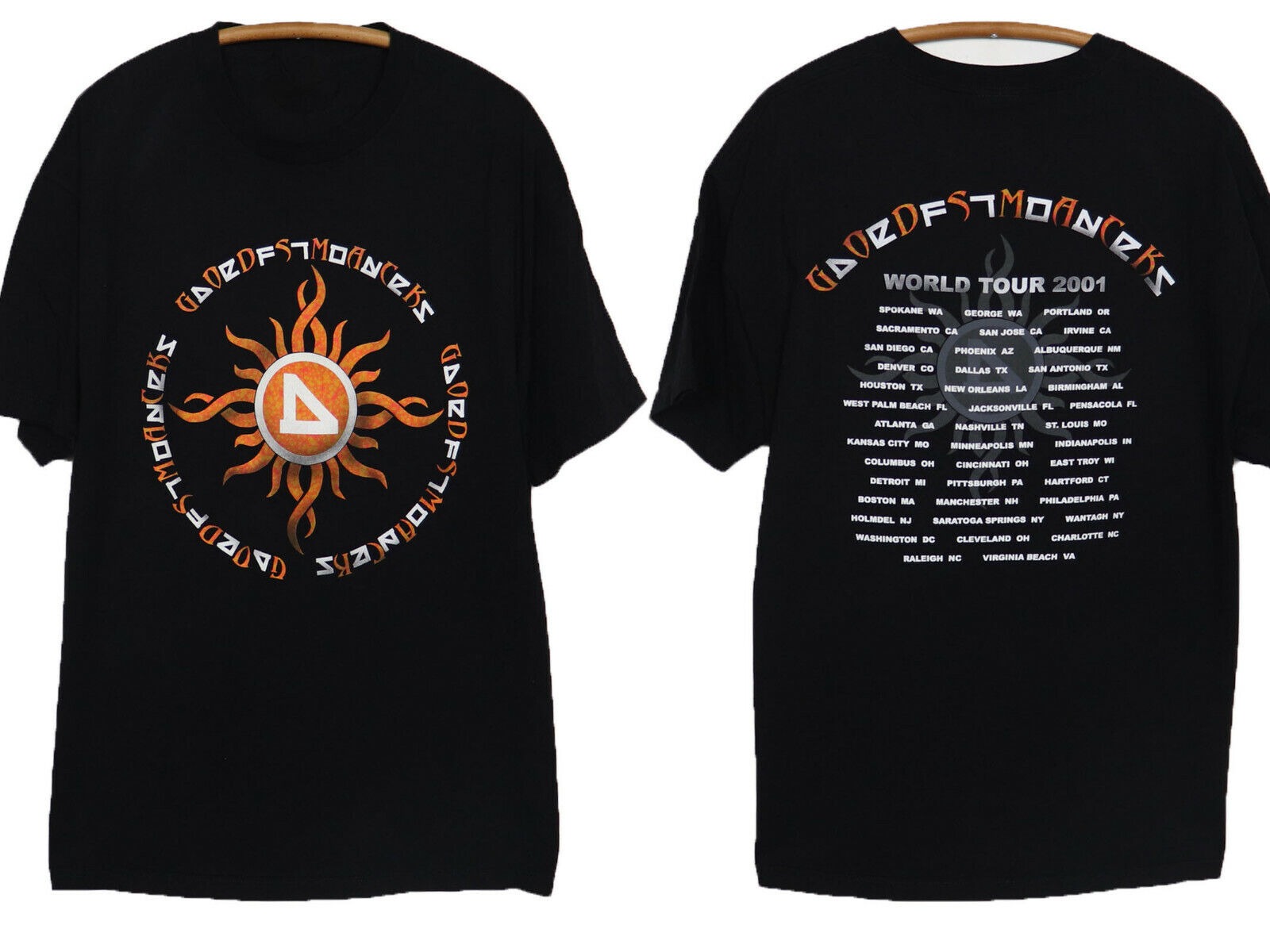 Vintage T-shirt 2001 for Fan Godsmack-Double-Sided shirt