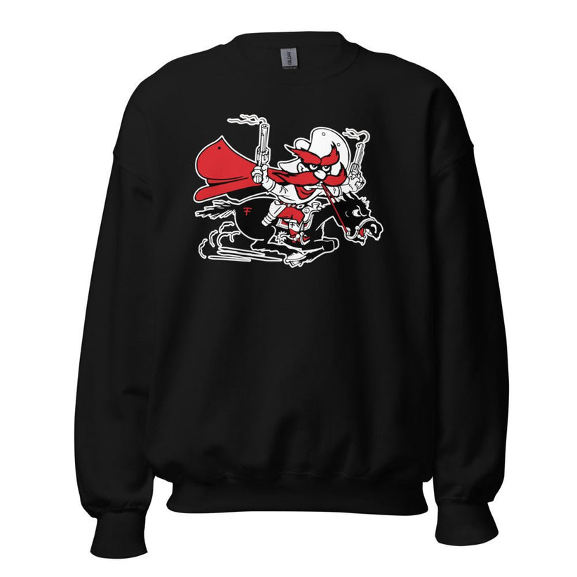 Vintage Texas Tech Crew Neck Unisex Sweatshirt-Black