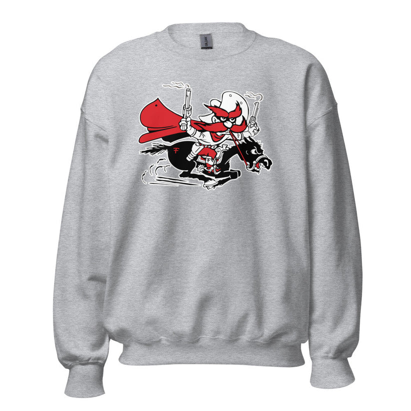 Vintage Texas Tech Crew Neck Unisex Sweatshirt-Sport Grey