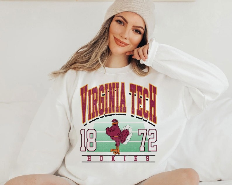 Vintage Virginia Tech Football EST 1872 SweatShirt