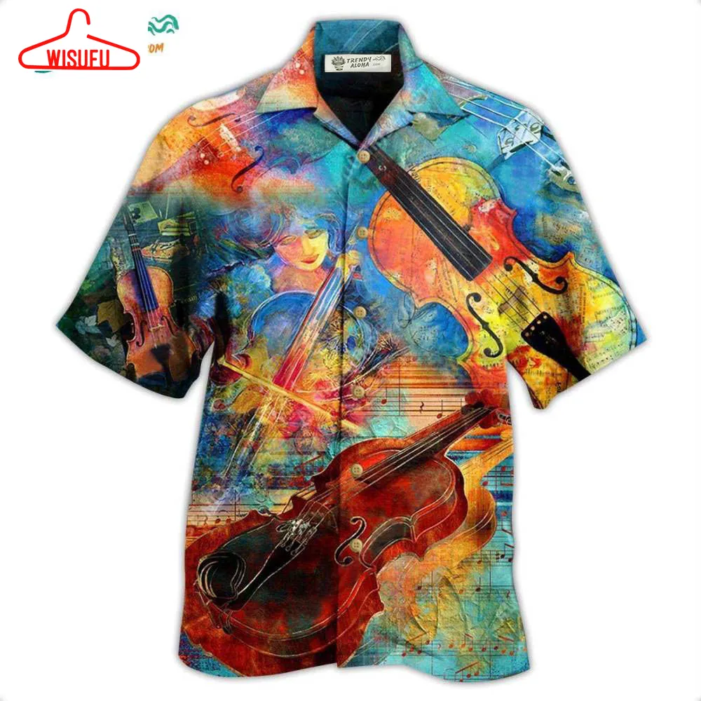 Violin Music Abstract Hawaiian Shirt- Wisufu Aloha