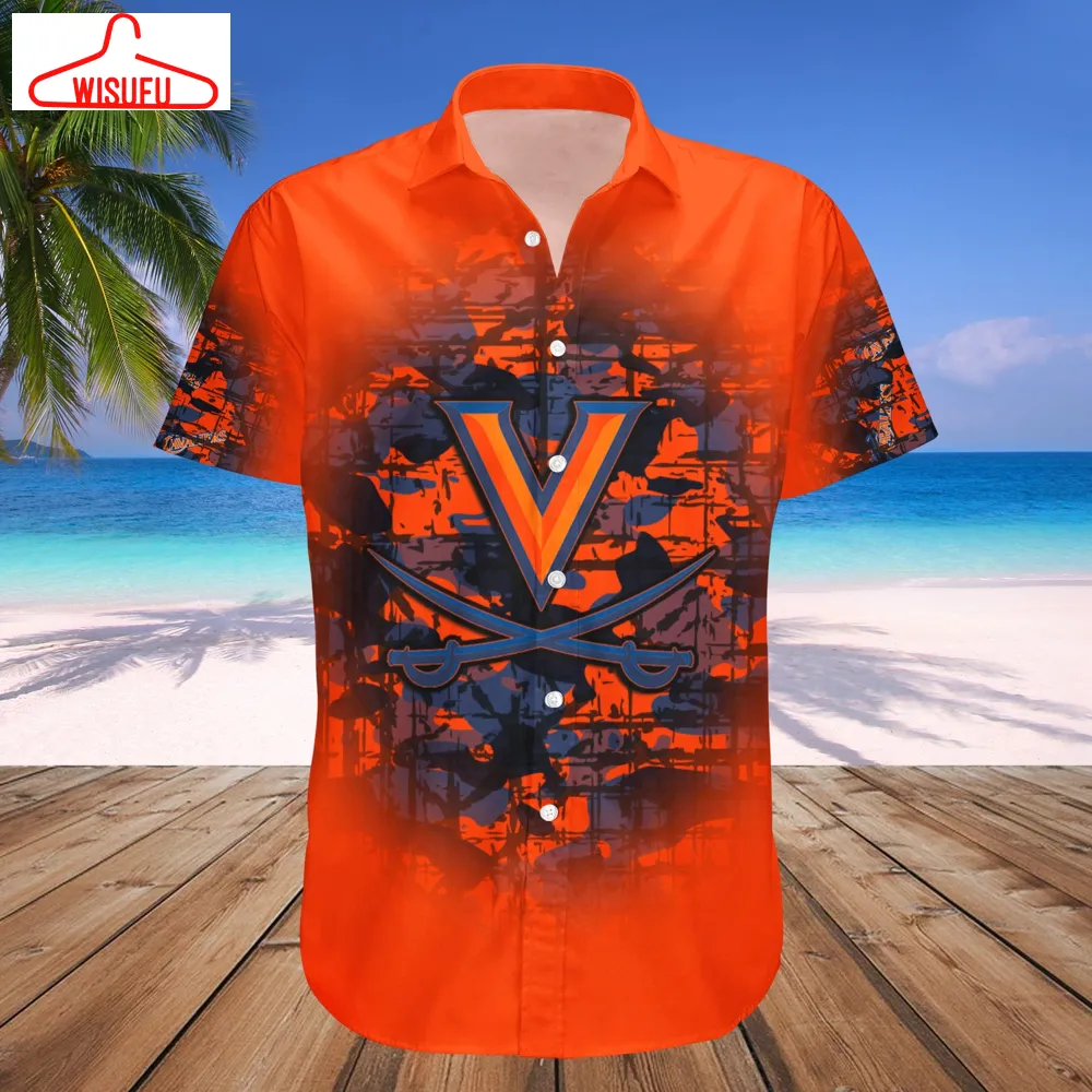 Virginia Cavaliers Camouflage Vintage Hawaiian Shirt, New Fashion Gifts