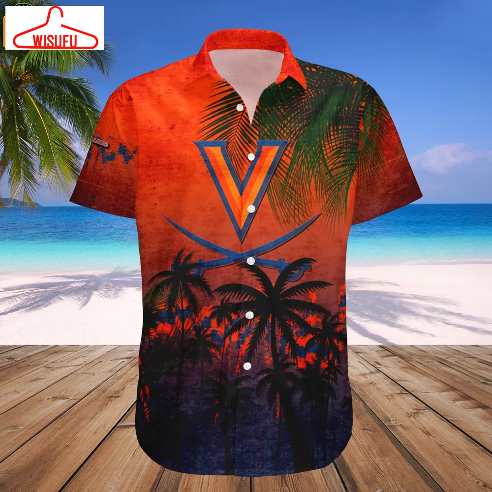 Virginia Cavaliers Coconut Tree Tropical Grunge Hawaiian Shirt, New Fashion Gifts