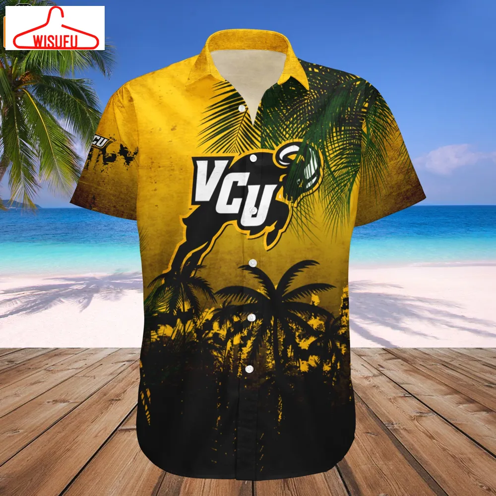 Virginia Commonwealth Rams Coconut Tree Tropical Grunge Hawaiian Shirt, New Fashion Gifts