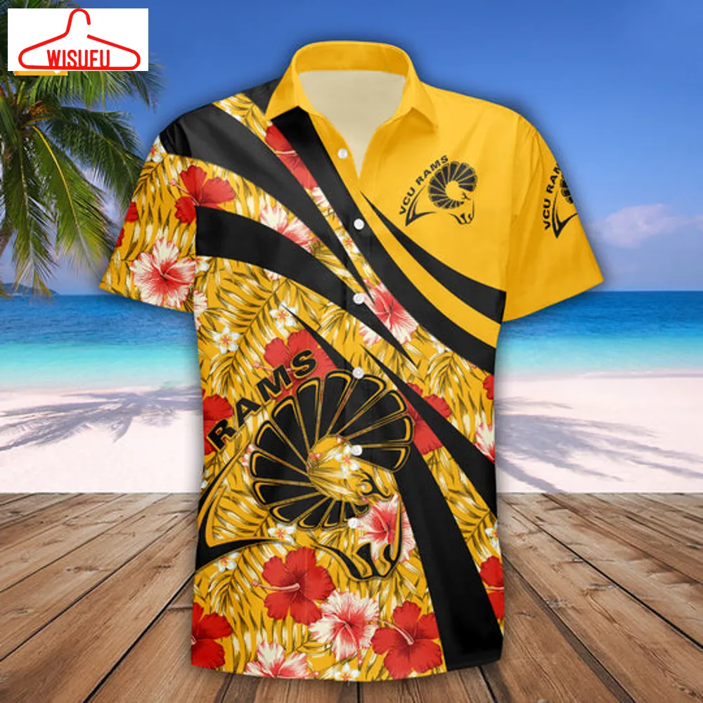 Virginia Commonwealth Rams Hibiscus Sport Hawaiian Shirt, New Fashion Gifts