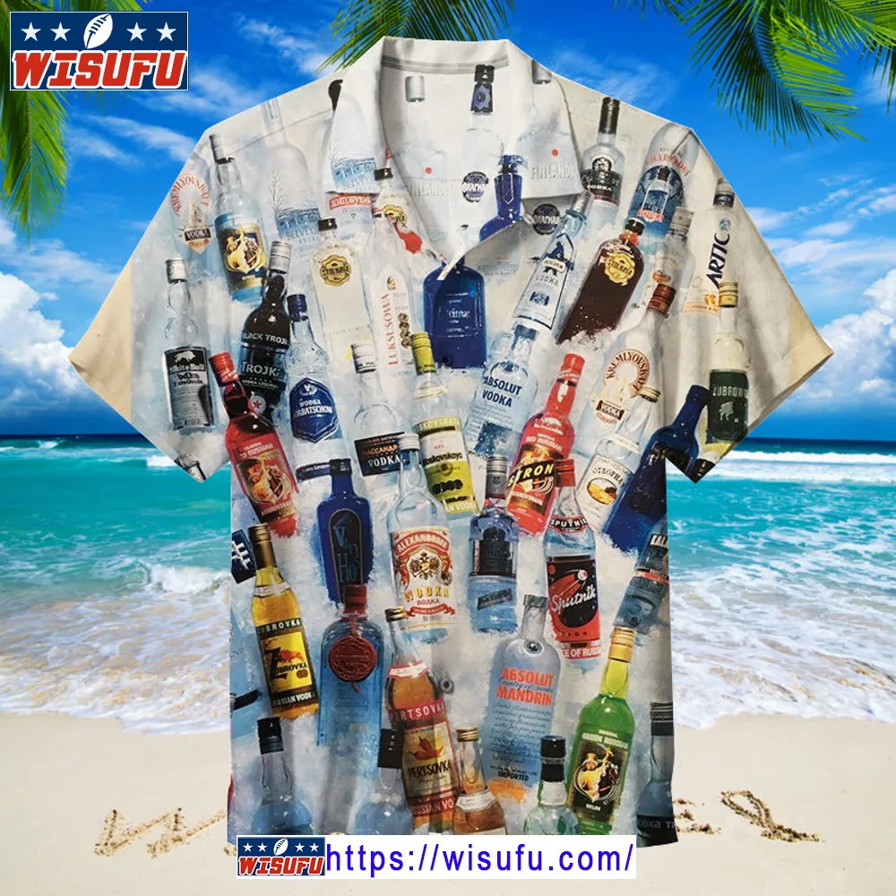 Vodka Bottles,chill Out - Hawaiian Shirt