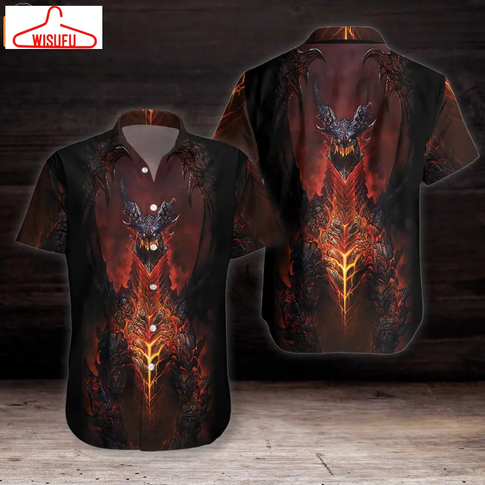 Volcanic Dragon Chest Hawaiian Shirt, New Fashion Gifts