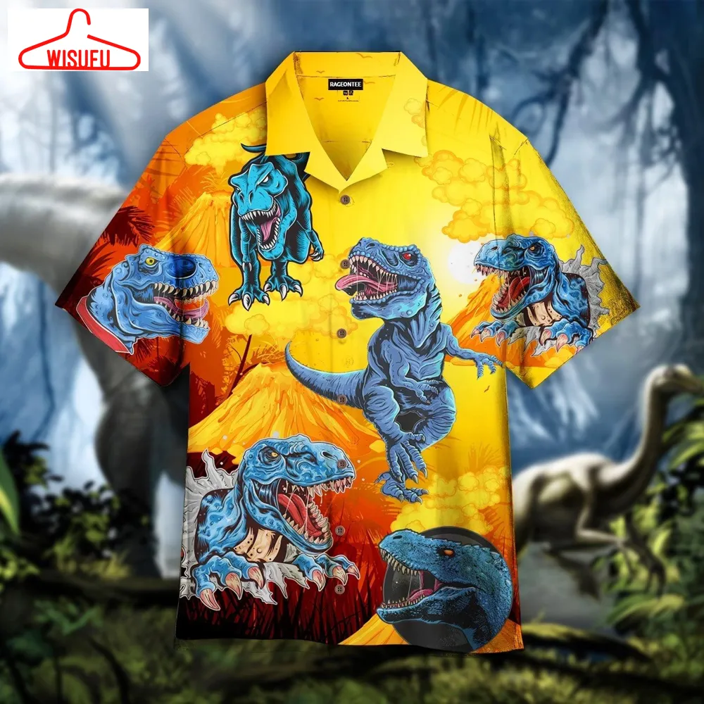 Volcano T Rex Roar Hawaiian Shirt - For Men & Women - New Winter Fashion Shirt Gift For Family, New Fashion Gifts