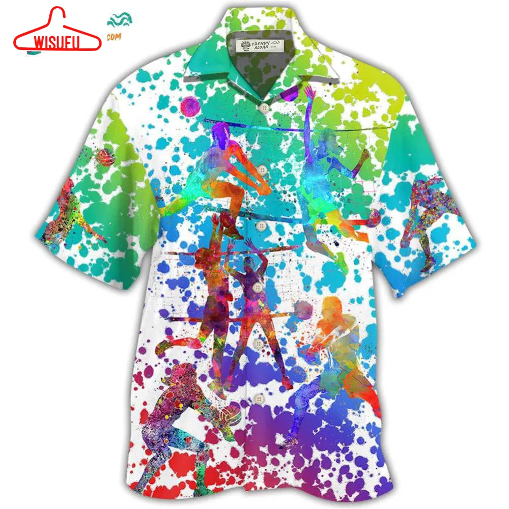 Volleyball Colorful Painting Hawaiian Shirt- Wisufu Aloha