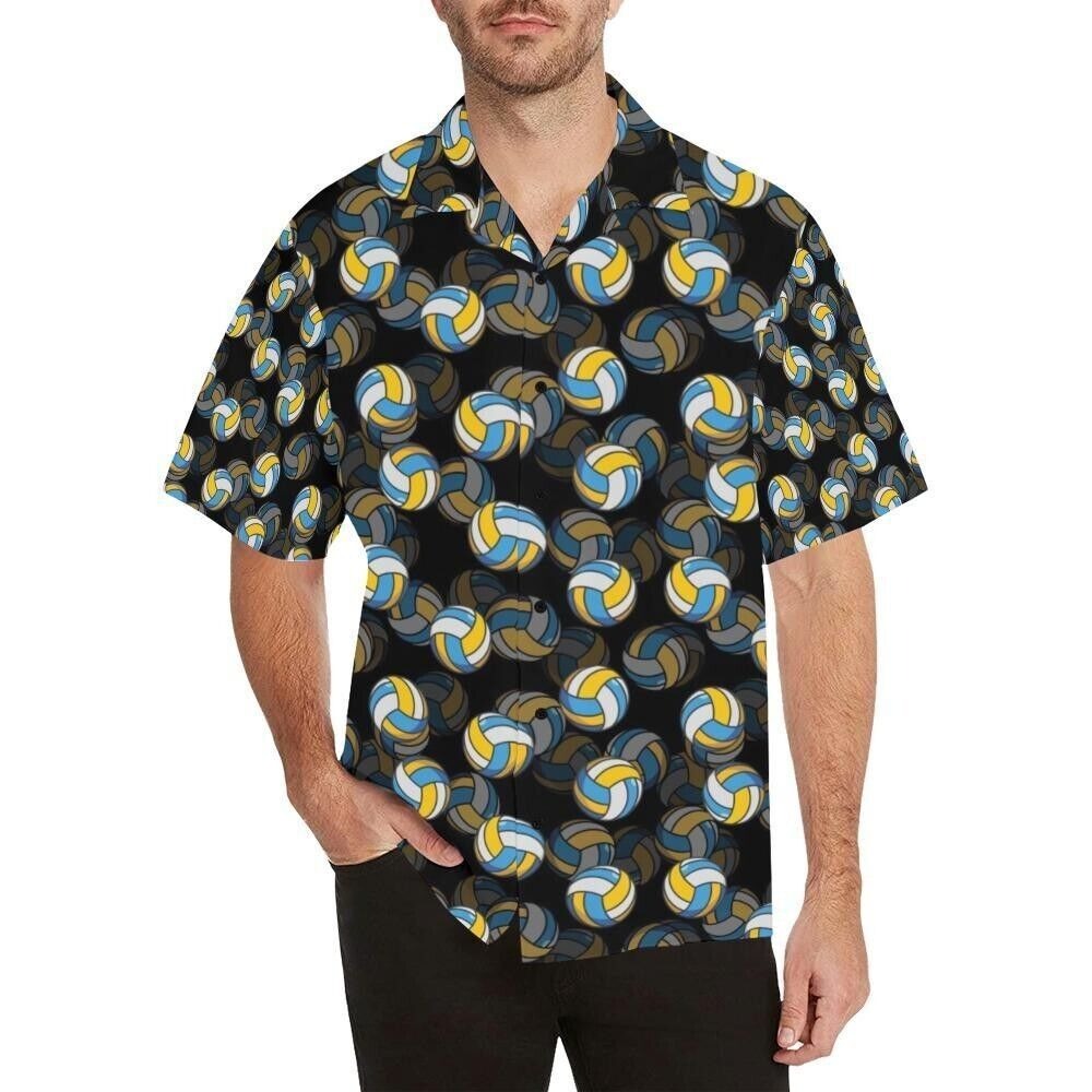 Volleyball Print Design Hawaiian Shirt For Fan- 02, Beach Shirts, S-5XL US SIZE