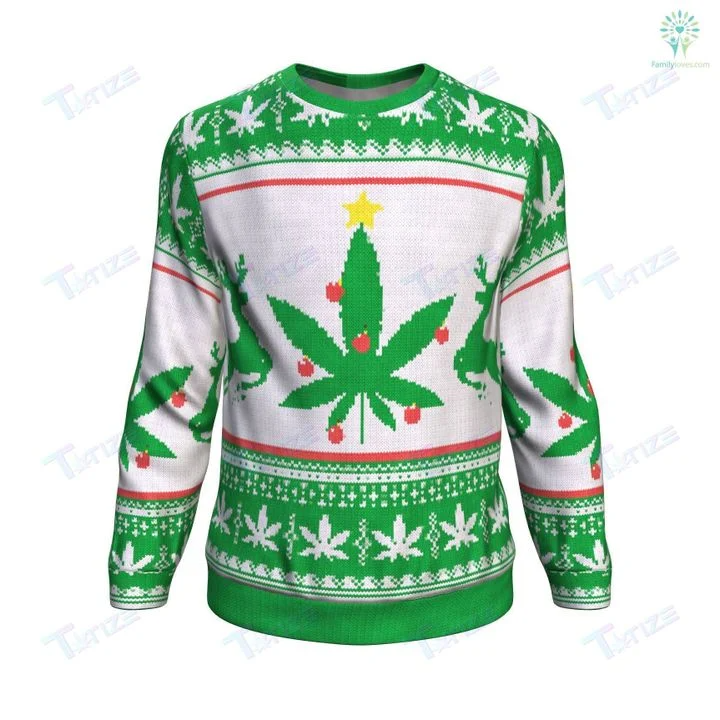 WEED CHRISTMAS TREE UGLY CHRISTMAS UGLY SWEATER