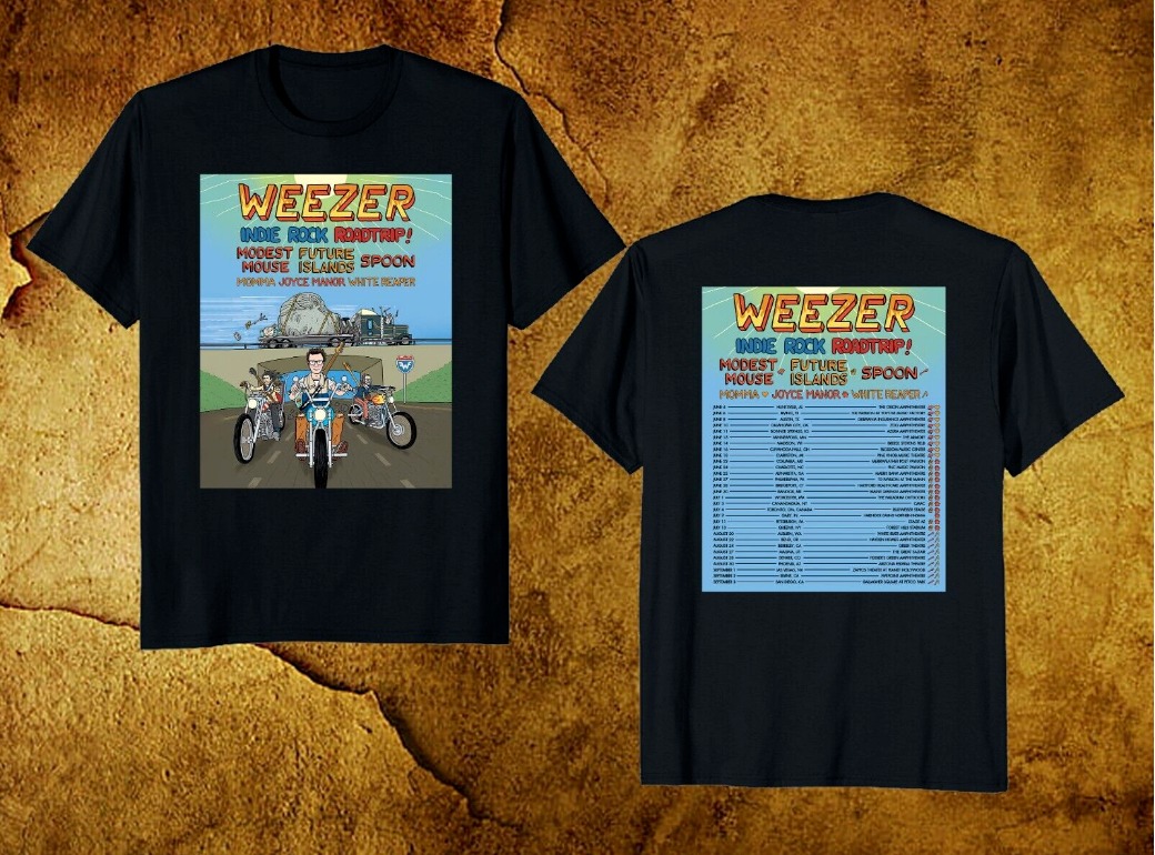 WEEZER 2023 North American Tour Indie Rock Roadtrip Unisex Tshirt