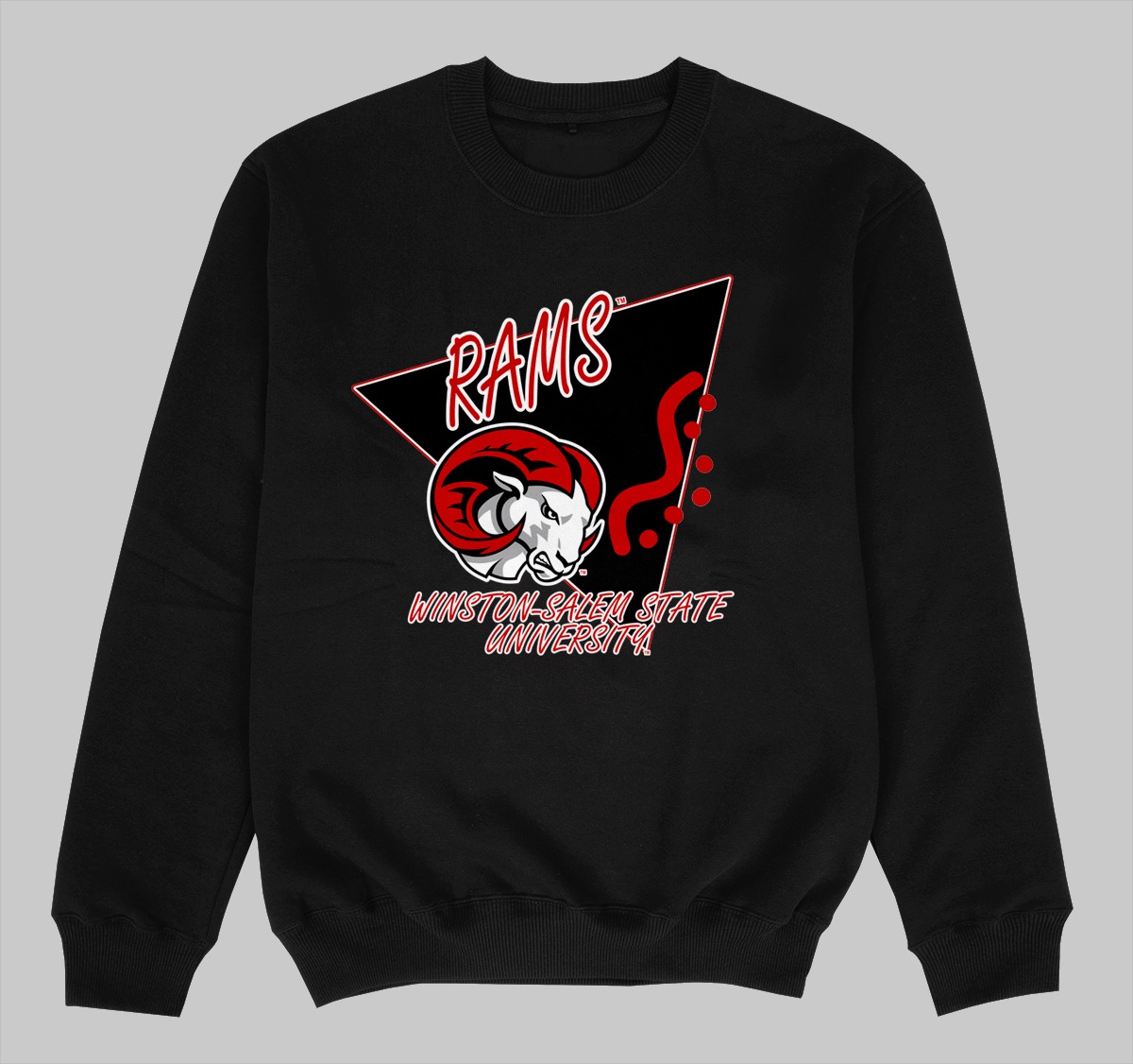 WSSU BEEPER CREWNECK SWEATSHIRT BLACK COLOR