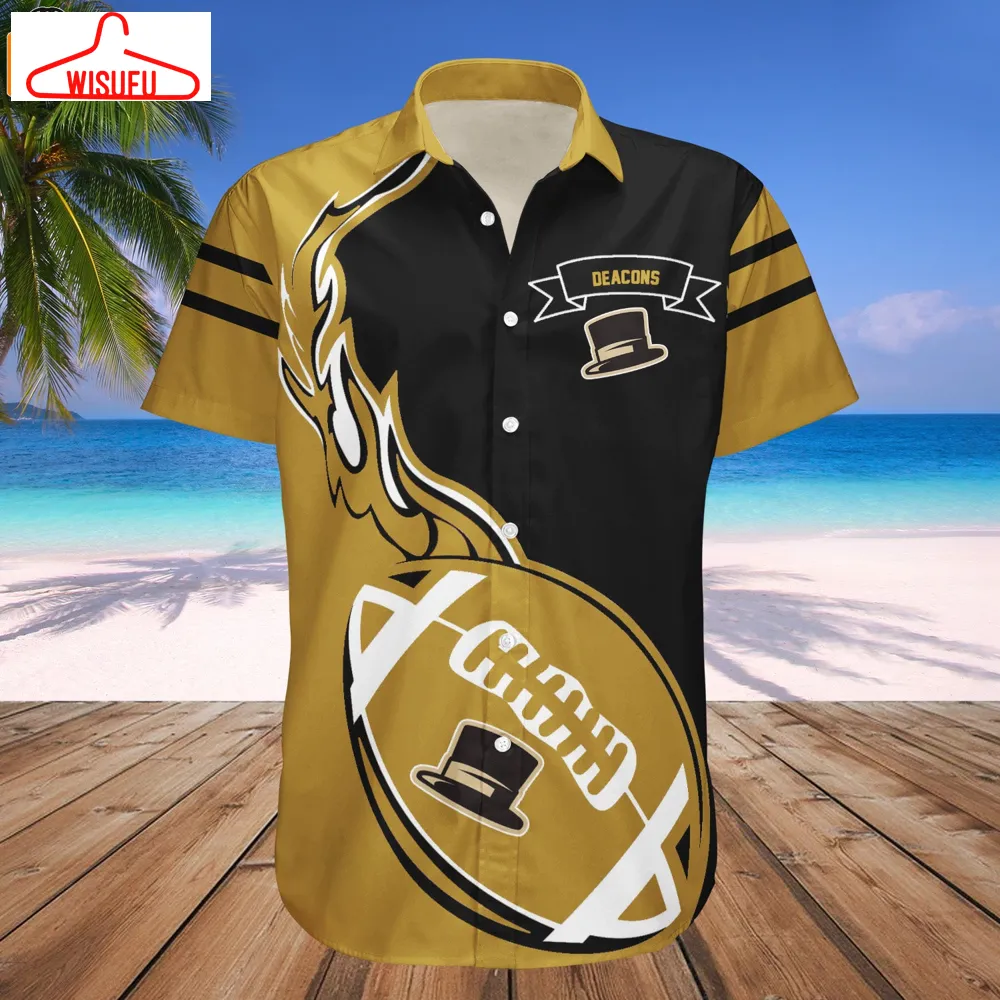 Wake Forest Demon Deacons Flame Ball Hawaiian Shirt, New Fashion Gifts