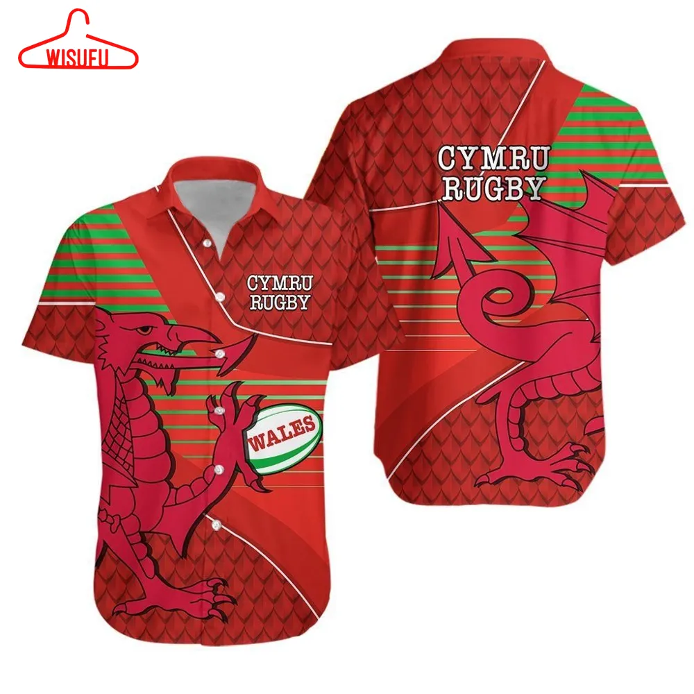 Wales Rugby Hawaiian Shirt Dragon Special Cymru K13, New Hawaiian Holiday Outfits, New Fashion Gifts