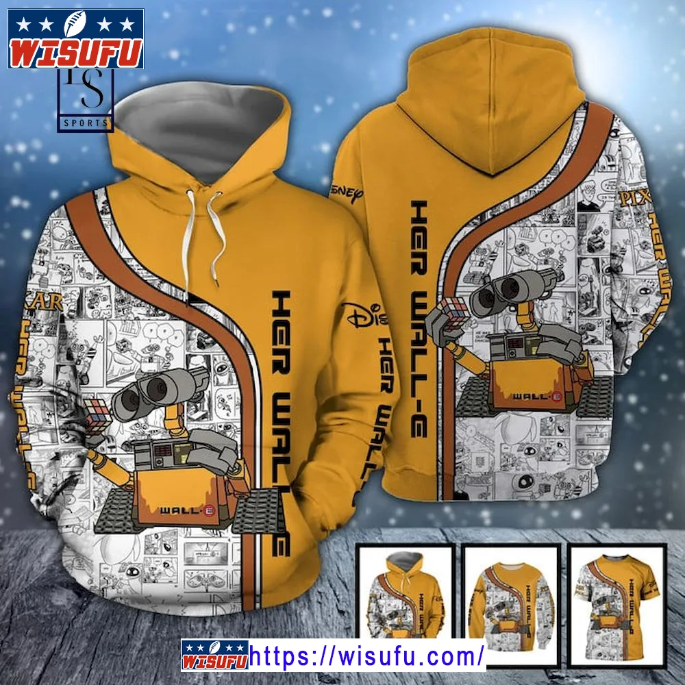 Wall-e & Eve 3d Hoodie