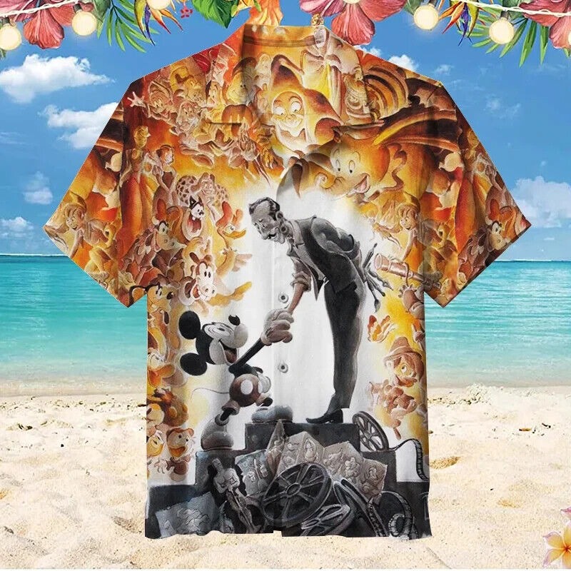 Walt Cartoon - Unisex Hawaiian Shirt, Gift For Men and Women S-5XL US Size