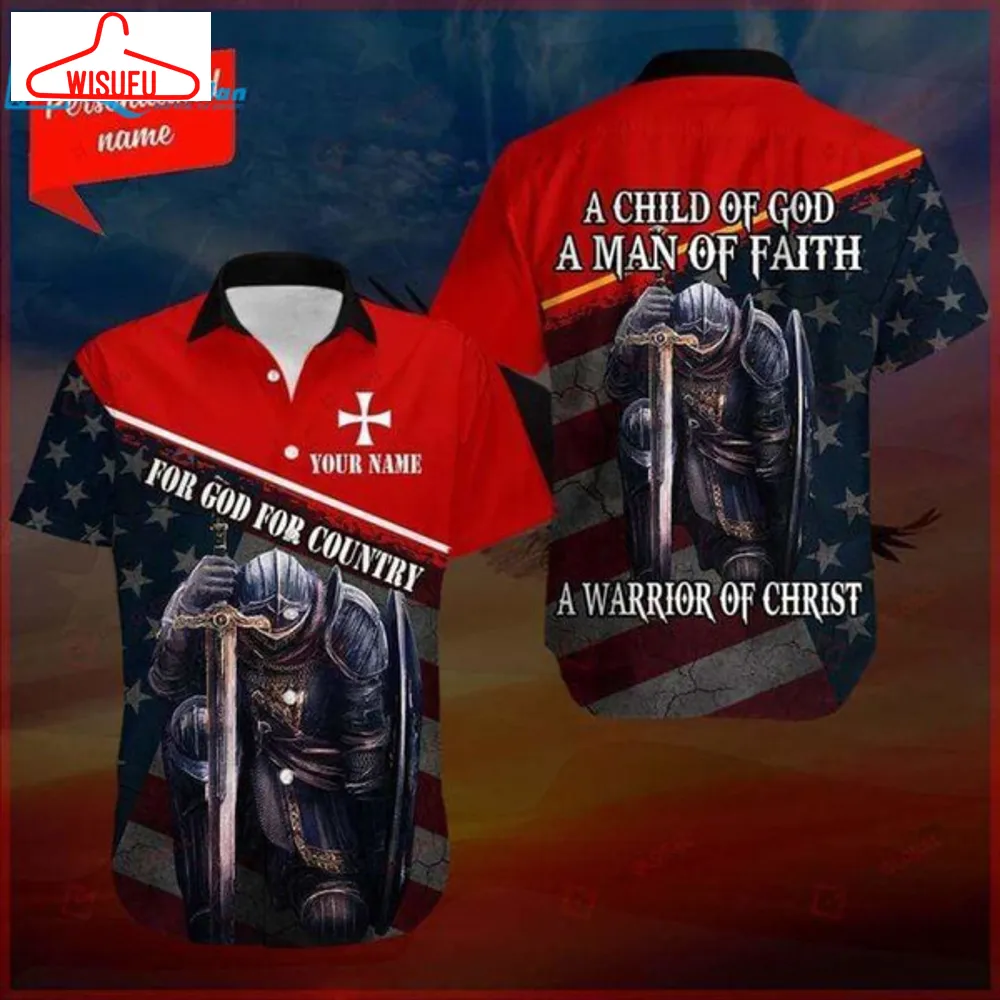 Warrior Of Christ For God For Country Hawaiian Aloha Shirts, Best Gift Ideas, New Fashion Gifts