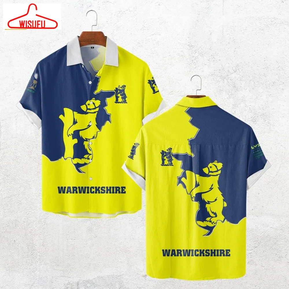 Warwickshire County Cricket Ligue 1 Hawaiian Shirt, New Fashion Gifts