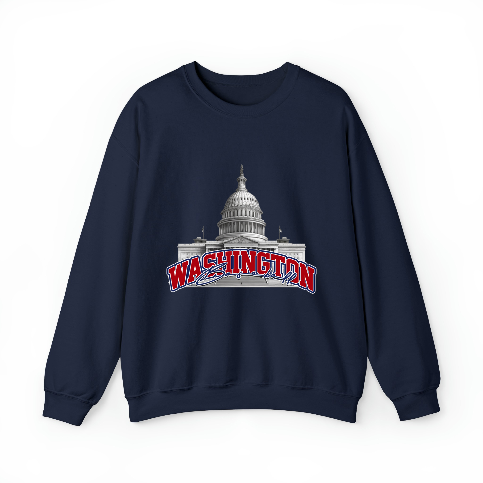 Washington Baseball - Mascot Unisex Sweatshirt-Navy