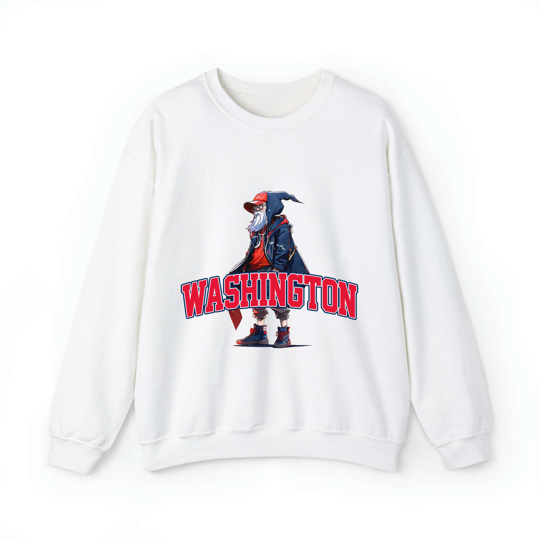 Washington Basketball - Hype Beast Mascot Unisex Sweatshirt- White