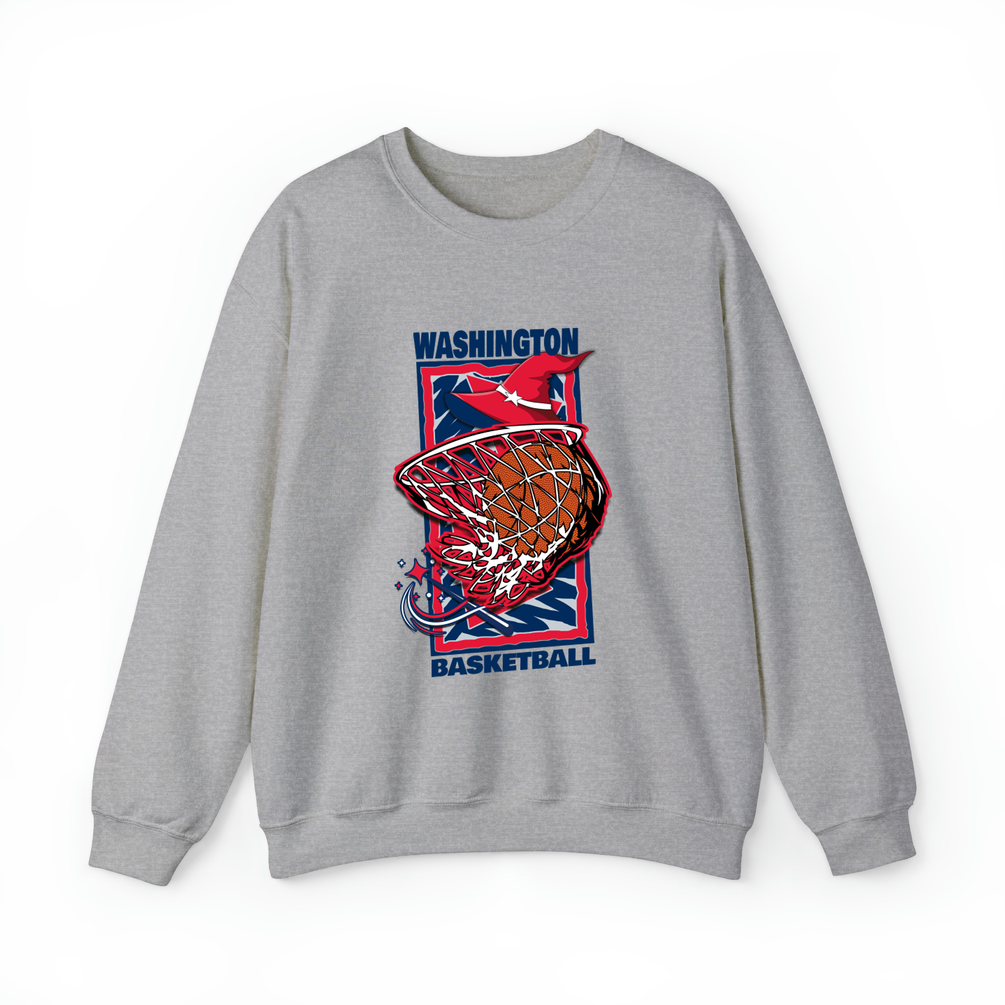 Washington Basketball 90s Style Unisex Sweatshirt-Sport Grey