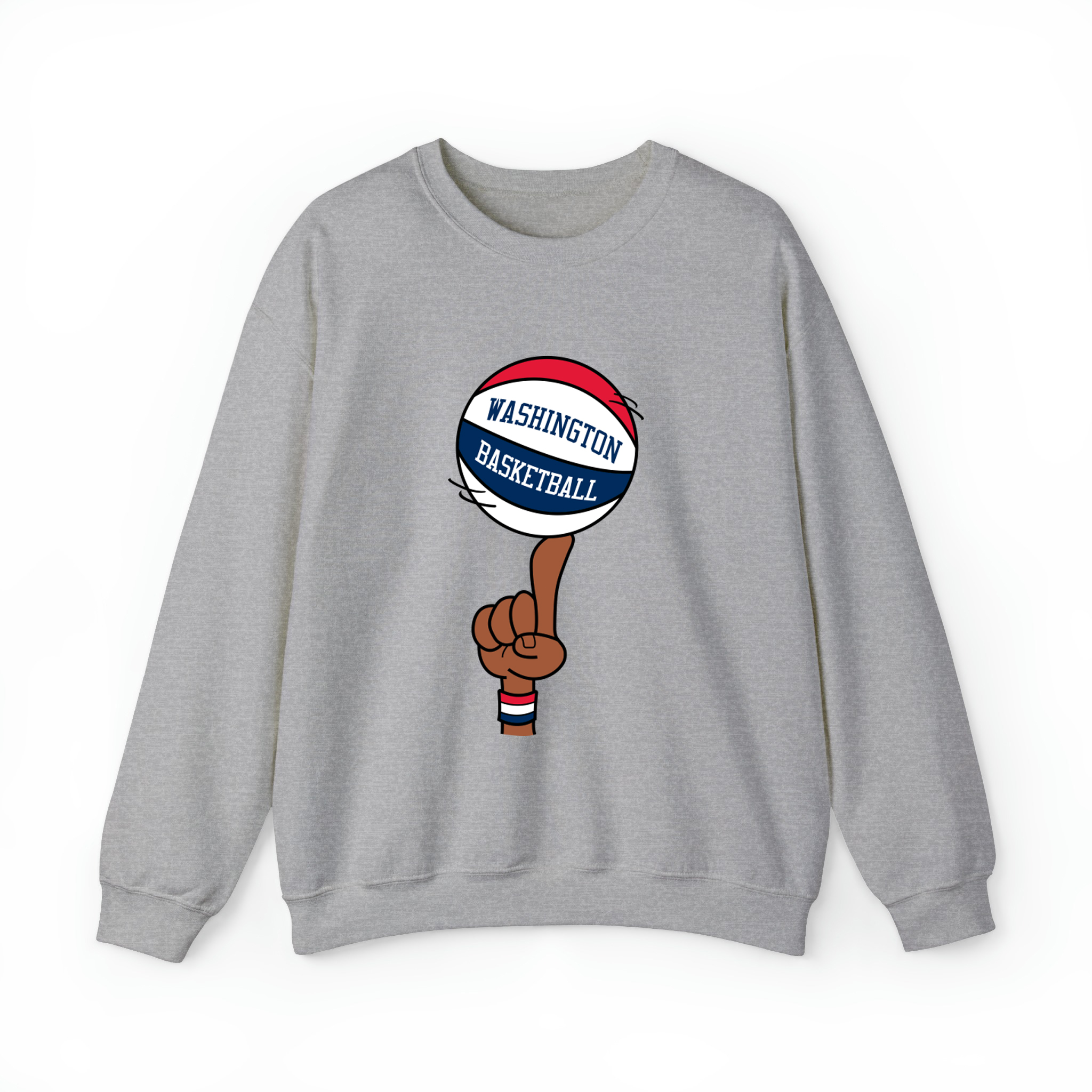 Washington Basketball Finger Spin Unisex Sweatshirt-Sport Grey