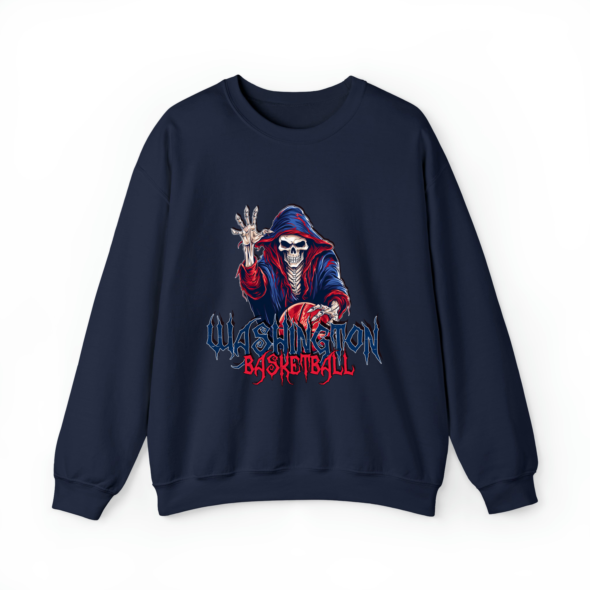 Washington Basketball Halloween Unisex Sweatshirt-Navy