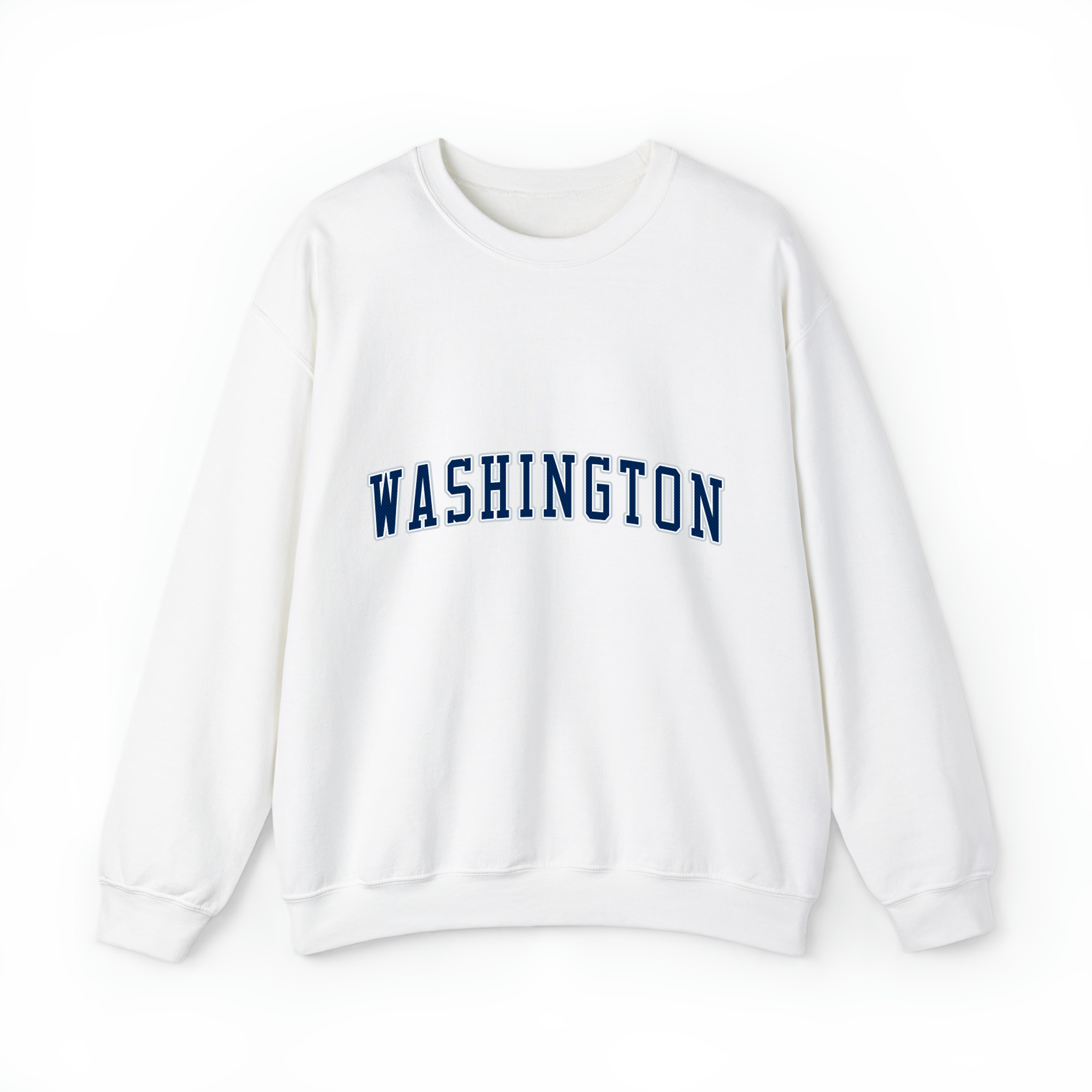 Washington Basketball Jersey Style Unisex Sweatshirt- White