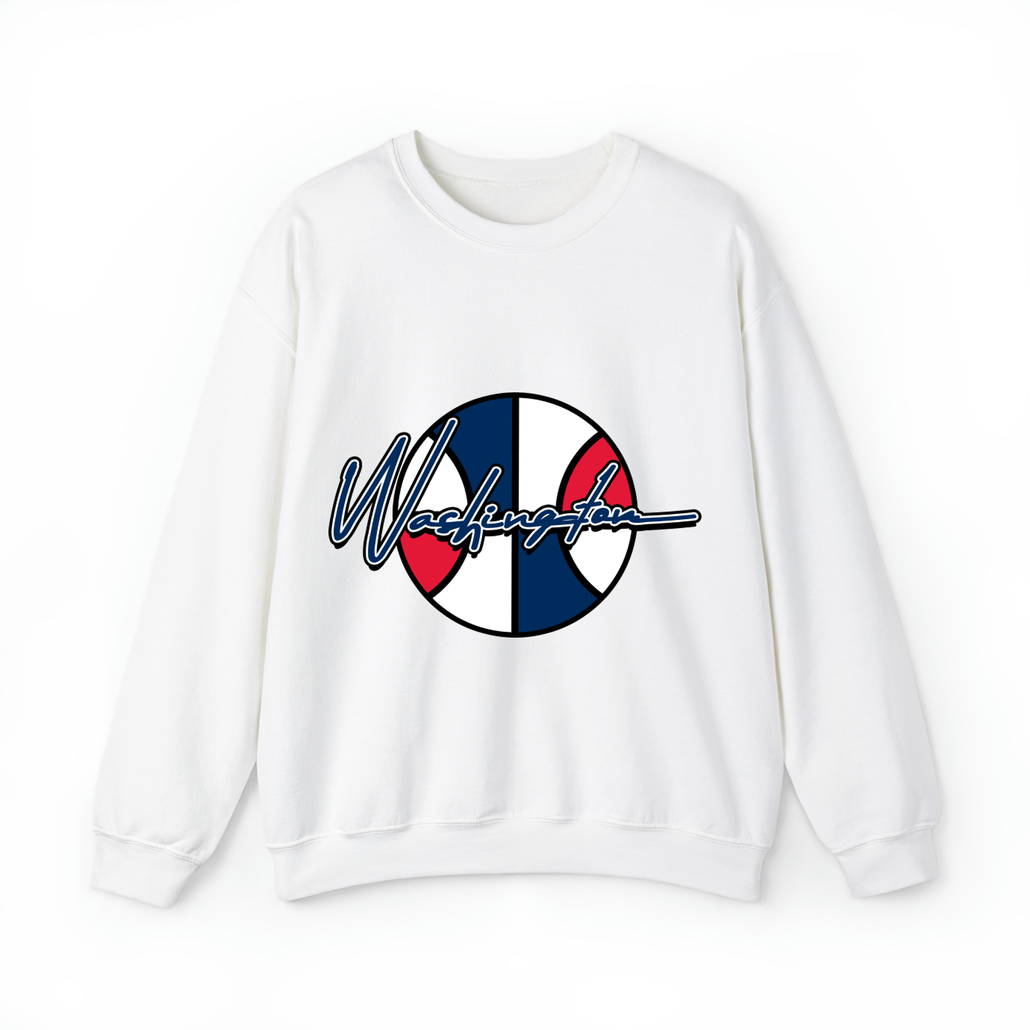 Washington Basketball Signature Unisex Sweatshirt- White