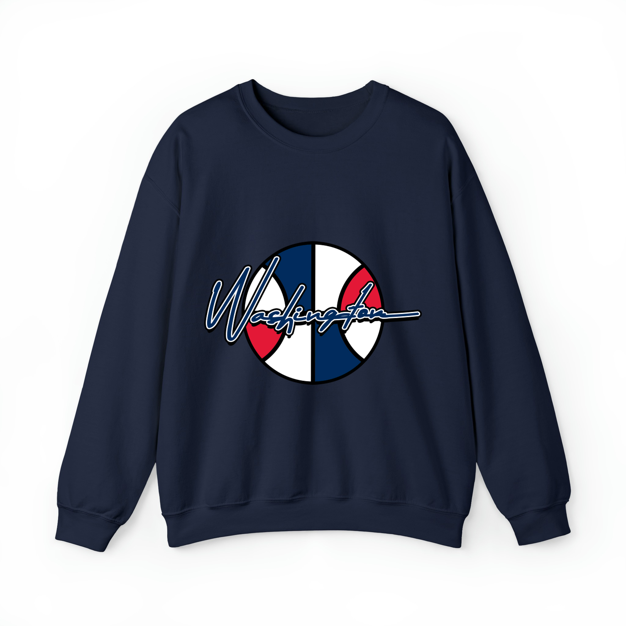 Washington Basketball Signature Unisex Sweatshirt-Navy